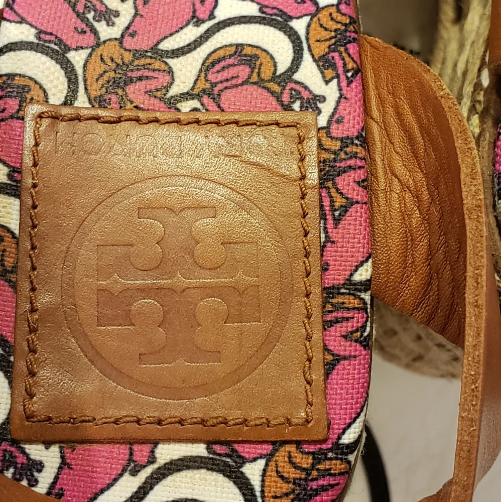 Tory Burch Wedge Espadrilles Jute Rope Designer Summer Beach